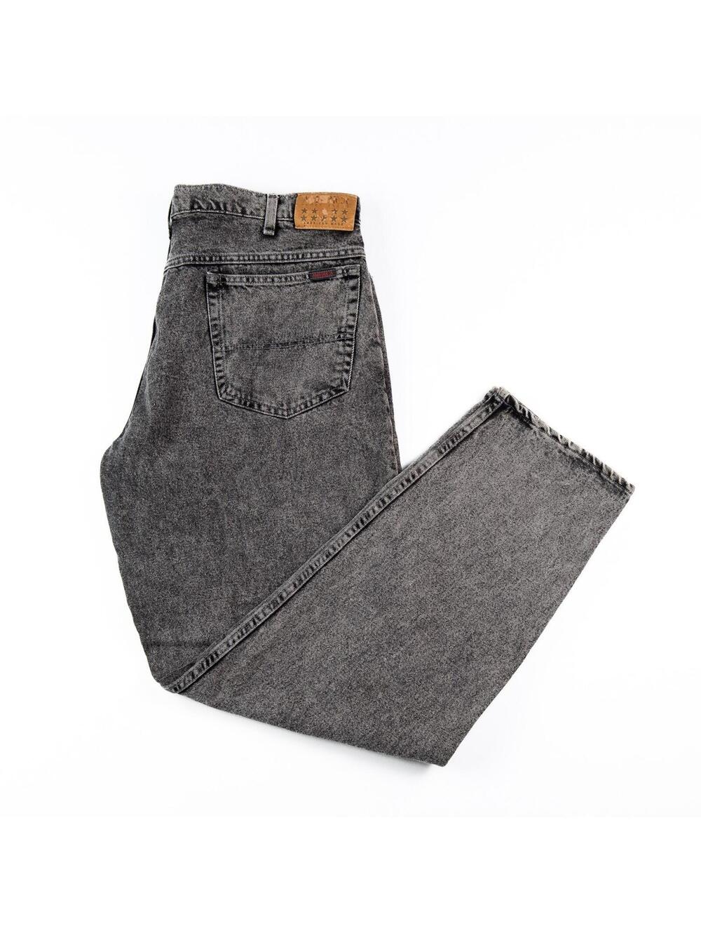 Vintage 90s Perry Ellis America Baggy Jeans 38x34 USA Black Wash NWT